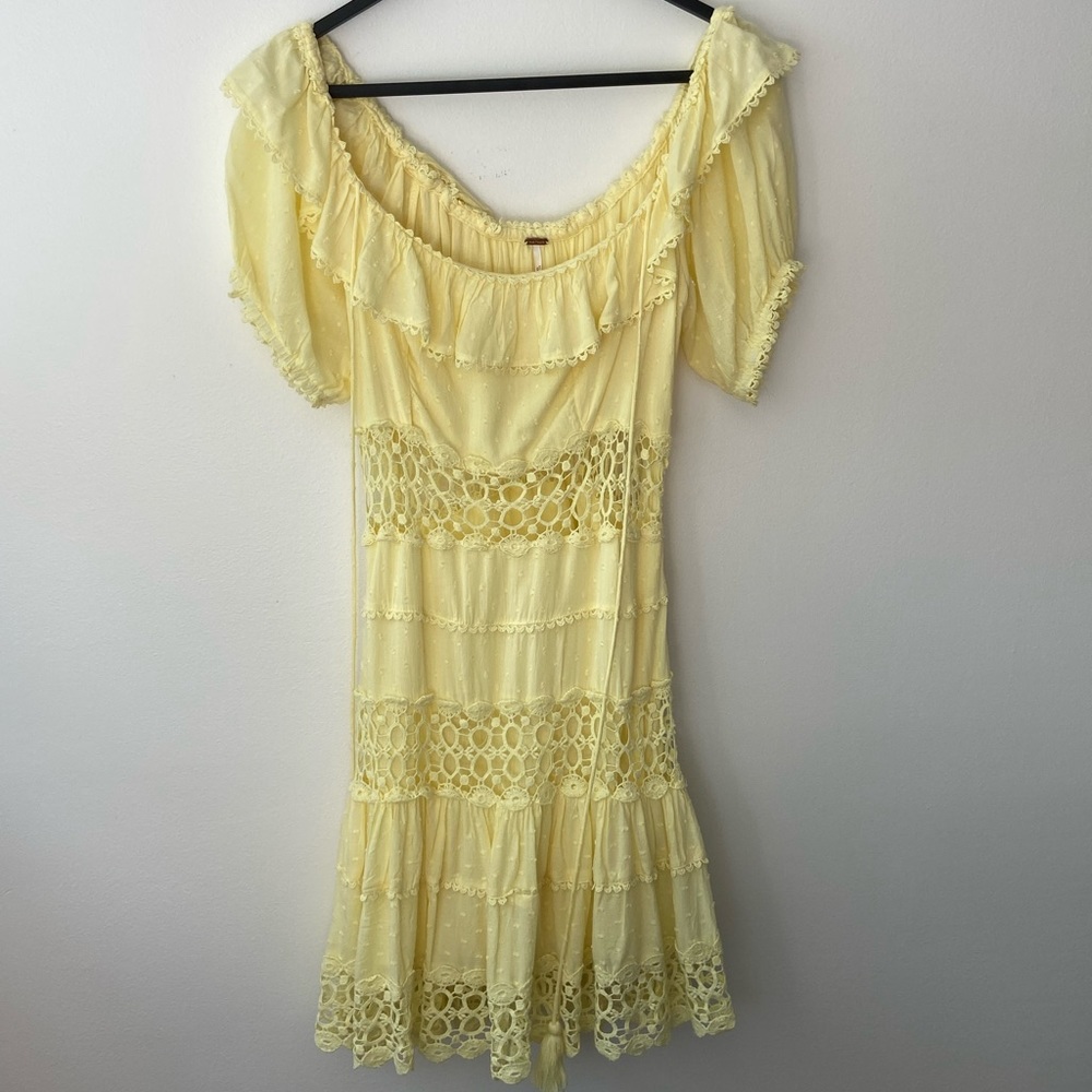 yellow Free People dress size 6